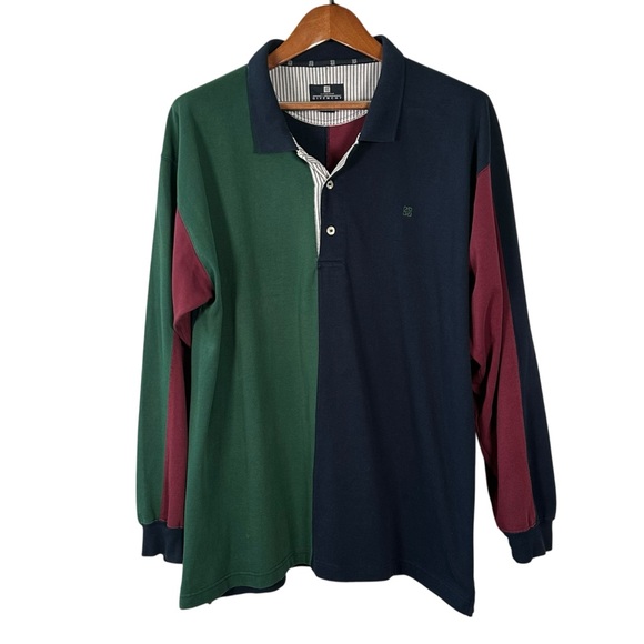 Givenchy Other - Vintage Givenchy Activewear Men Large Rugby Polo Shirt 80s 90s Color Block Prep